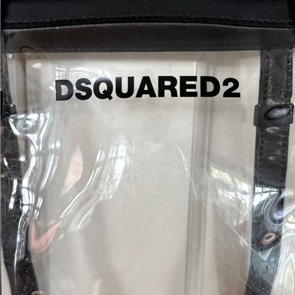 Dsquared2 authentic large PVC leather tote with multi color PVC zip pouches. - Picture 4 of 16
